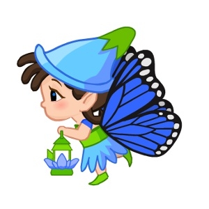 Blue Fantasy Butterfly Elfie